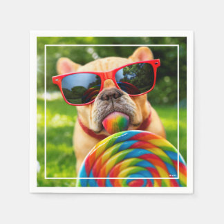 Servilleta De Papel Perro con chupete grande