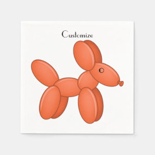 Servilleta De Papel Perro con globo cúbico Thunder_Cove