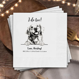 Servilleta De Papel Perro con recuperador de oro personalizado, yo tam