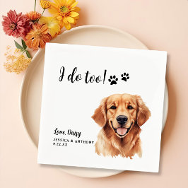 Servilleta De Papel Perro con recuperador de oro personalizado, yo tam