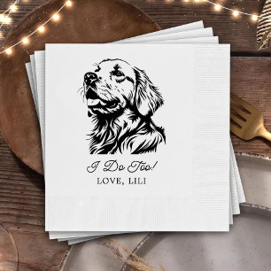 Servilleta De Papel Perro con recuperador de oro personalizado, yo tam