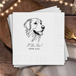 Servilleta De Papel Perro con recuperador de oro personalizado, yo tam