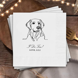 Servilleta De Papel Perro con recuperador de oro personalizado, yo tam