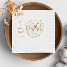 Servilleta De Papel Perro con recuperador de oro personalizado yo tamb