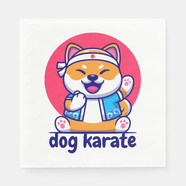 Servilleta De Papel perro conoce a karate (Anverso)