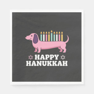Servilleta De Papel Perro Dachshund feliz Hanukkah