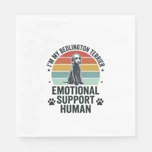 Servilleta De Papel Perro de apoyo emocional Bedlington Terrier Vintag