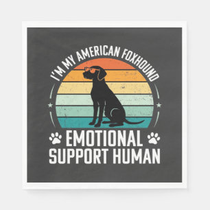 Servilleta De Papel Perro de apoyo emocional humano Foxhound americano