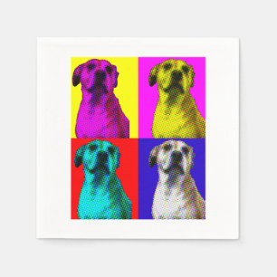Servilleta De Papel Perro de arte pop Napkin de papel