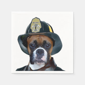 Servilleta De Papel Perro de boxeador de bombero