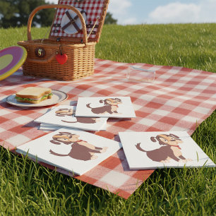 Servilleta De Papel Perro de cachorro triste