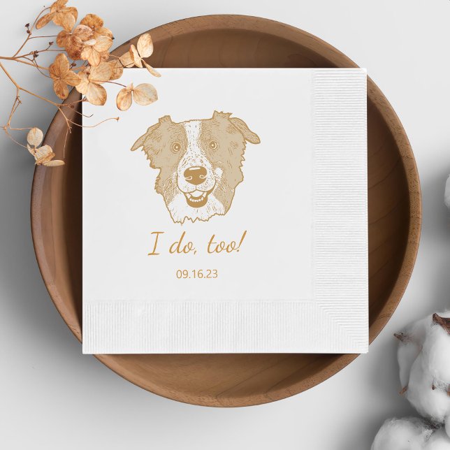Servilleta De Papel Perro de cola de frontera personalizado que yo tam (Subido por el creador)