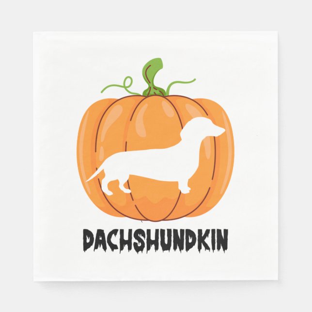 Servilleta De Papel Perro de Halloween Dachshund (Anverso)