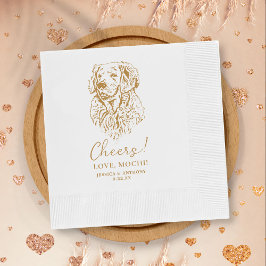 Servilleta De Papel Perro de la recuperación de oro Chequea Personaliz