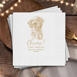 Servilleta De Papel Perro de la recuperación de oro Chequea Personaliz