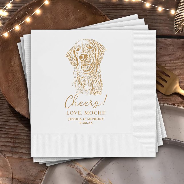Servilleta De Papel Perro de la recuperación de oro Chequea Personaliz (Subido por el creador)