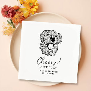 Servilleta De Papel Perro de la recuperación de oro Chequea Personaliz