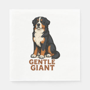 Servilleta De Papel Perro de montaña bernés Gigante Gentil.