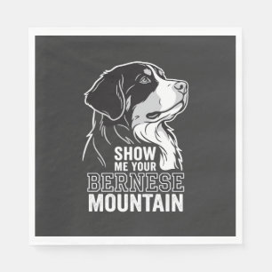 Servilleta De Papel Perro de montaña bernés Muéstrame tu
