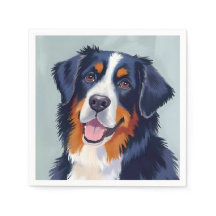 Perro de montaña bernés | Pintura en acuarela