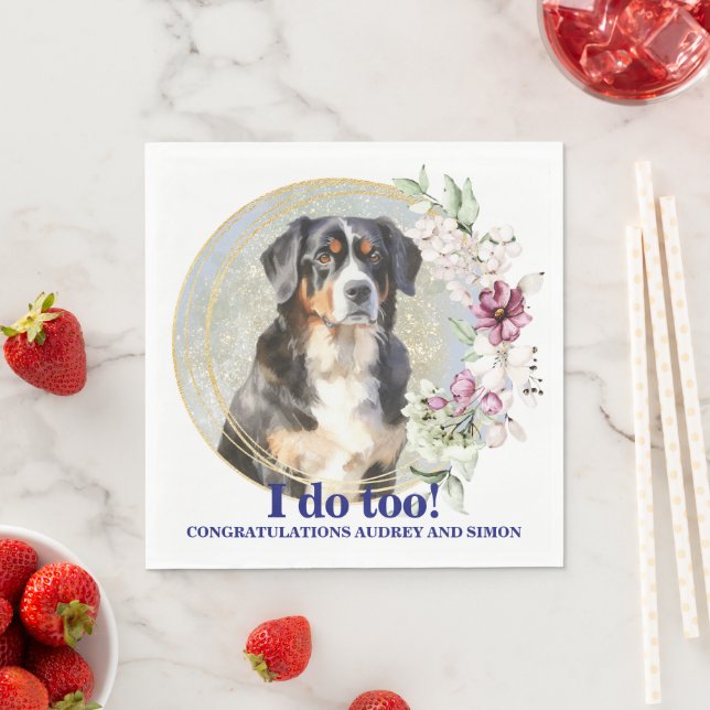 Servilleta De Papel Perro de montaña de Berna Yo Hago Demasiadas Napki (In situ)