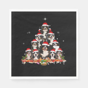 Servilleta De Papel Perro De Navidad De Montaña De Berna Árbol De Navi