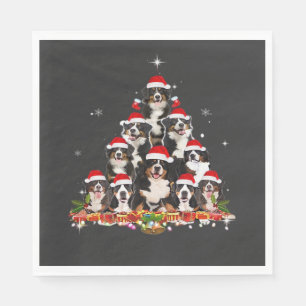 Servilleta De Papel Perro de Navidad de montaña de Berna Árbol de Navi