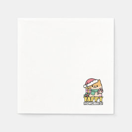 Servilleta De Papel Perro de Navidades Cuadros - Yappy Howlidays