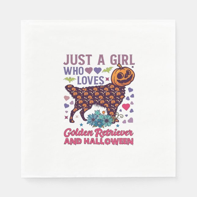 Servilleta De Papel Perro de oro de Halloween_1 (Anverso)