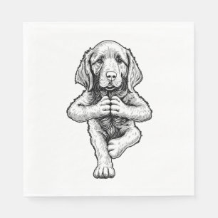 Servilleta De Papel Perro de yoga de ciervo picante de perro gracioso 