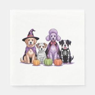 Servilleta De Papel Perro del Equipo de Halloween