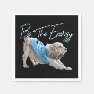 Servilleta De Papel Perro descendente del yoga - Sea la cita energétic