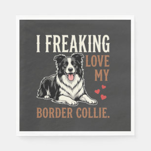 Servilleta De Papel Perro Divertido Border Collie Amor