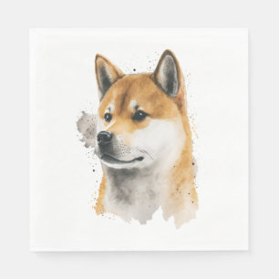 Servilleta De Papel Perro feliz de Akita