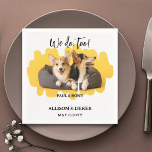 Servilleta De Papel Perro Floral Gato Mascota Foto Amante de los Perro