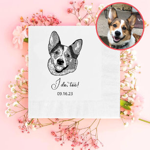 Servilleta De Papel Perro galés de Corgi personalizado que yo también 