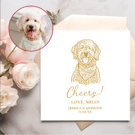 Servilleta De Papel Perro Goldendoodle Perro Personalizado Cheque Napk