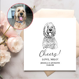 Servilleta De Papel Perro Goldendoodle Perro Personalizado Cheque Napk