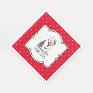 Servilleta De Papel Perro inglés viejo podrido (gris 1) funesto