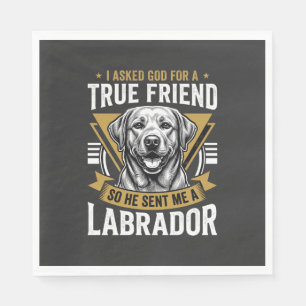 Servilleta De Papel Perro Labrador amigo verdadero