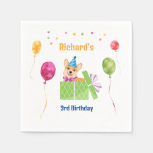 Perro lindo cachorro fiesta de cumpleaños de un ni