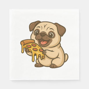 Servilleta De Papel Perro lindo con donut, amante del perro caricatura