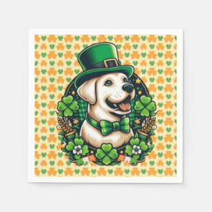 Servilleta De Papel Perro lindo del Día de San Patricio