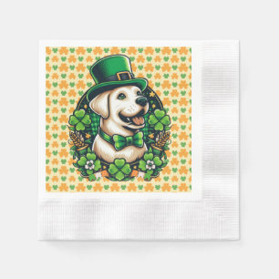 Servilleta De Papel Perro lindo del Día de San Patricio
