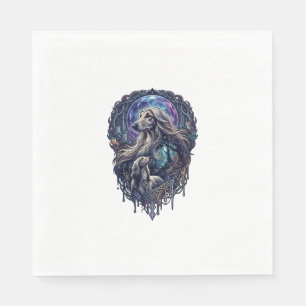 Servilleta De Papel Perro Luna de Cristal Bosque Encantado_1