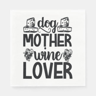 Servilleta De Papel Perro Madre Wine Lover