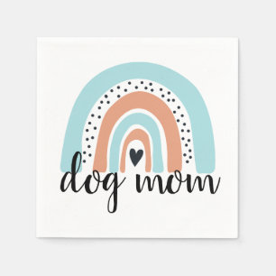 Servilleta De Papel Perro Mamá arcoiris Blue Peach