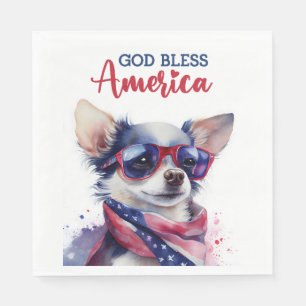 Servilleta De Papel Perro Patriota-Chihuahua