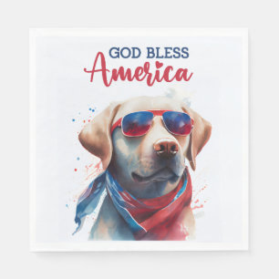 Servilleta De Papel Perro patriota-Lab