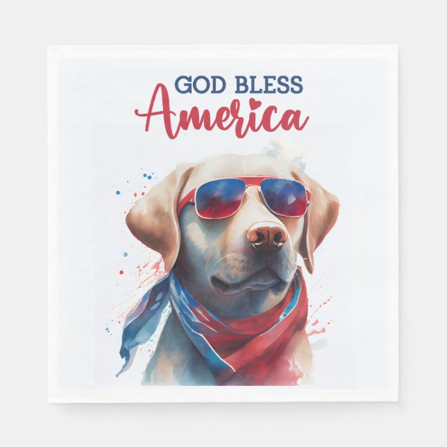 Servilleta De Papel Perro patriota-Lab (Anverso)